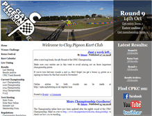 Tablet Screenshot of claypigeonkartclub.com